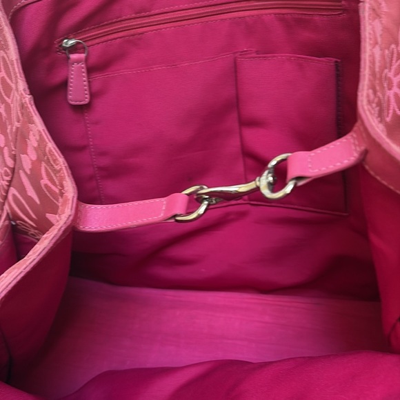 Coach Pink poppy Shoulder Bag 2010 GUC 12”x15” - Picture 14 of 17